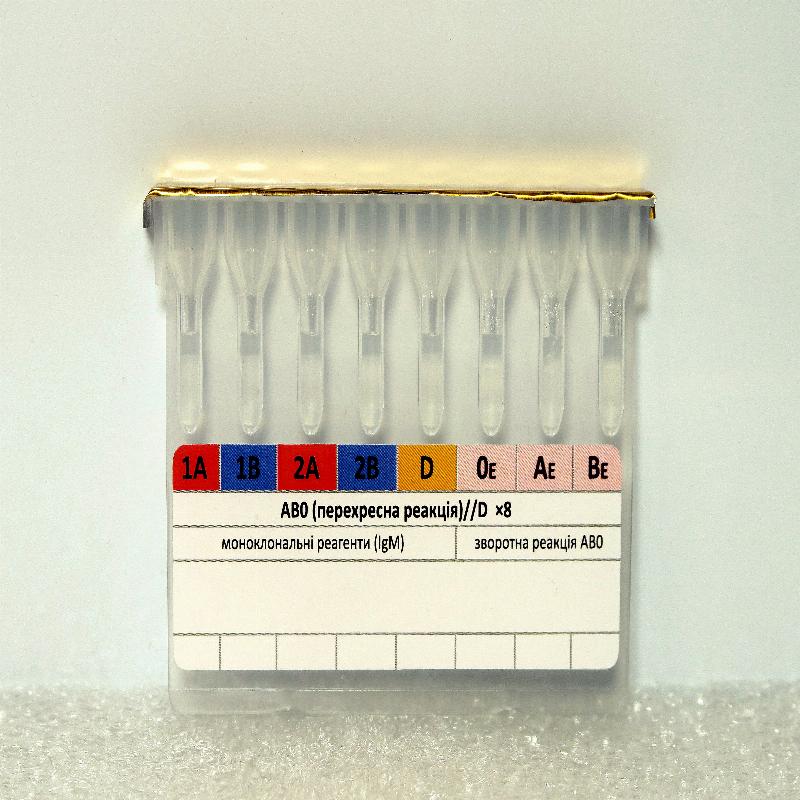 Карта Групотест АВ0 (перехресна реакція)//D ×8